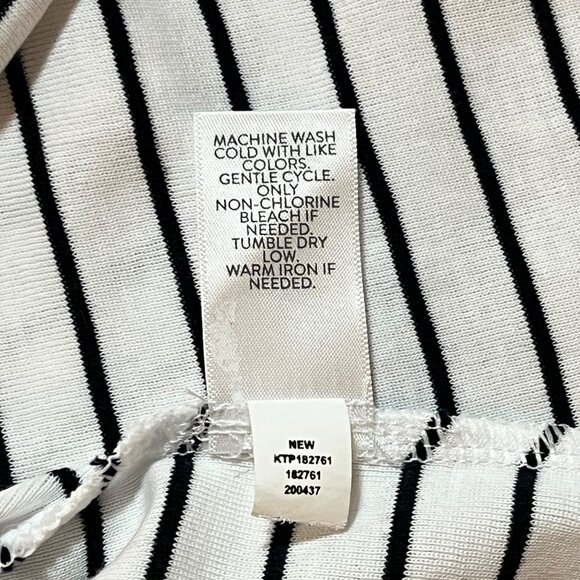 J Jill White/Black M Pima Tank – Breezy Minimalist Nautical Coastal Core - Picture 8 of 10